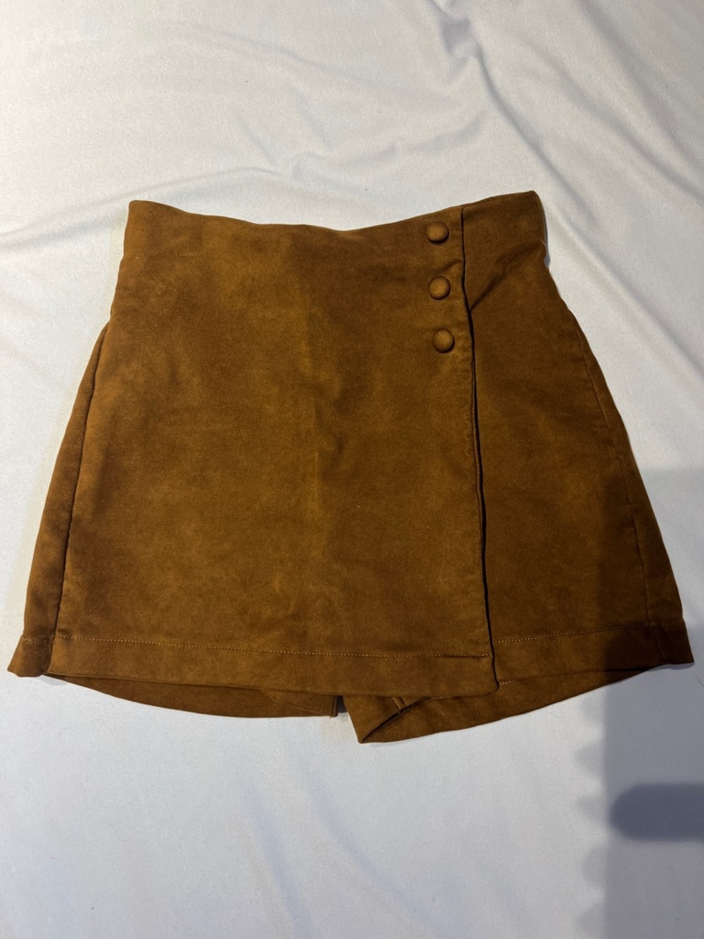 Zara Brown Suede-Look Skort